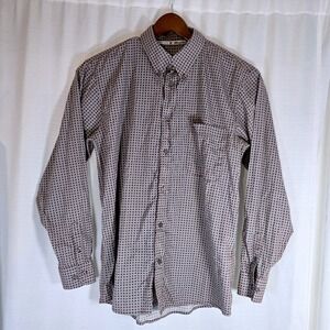 Cowboy Hardware Men's Western Trellis Pattern Embroidered Long Sleeve - M